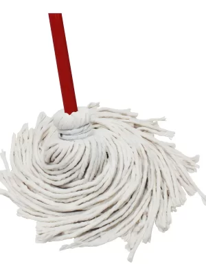 Mechudo de pabilo con baston de madera marca Aseo