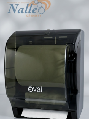 Dispensador de toalla en rollo marca Oval color humo