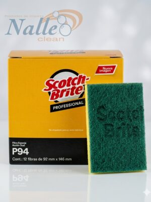 Fibra verde con esponja Scotch-Brite – Limpieza eficaz y resistente