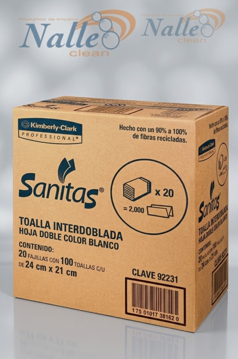 Toalla interdoblada Sanitas – Higiene y absorción individual